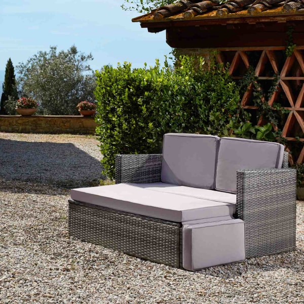 tectake Polyrattan havesofasæt Korfu -  natur Nature