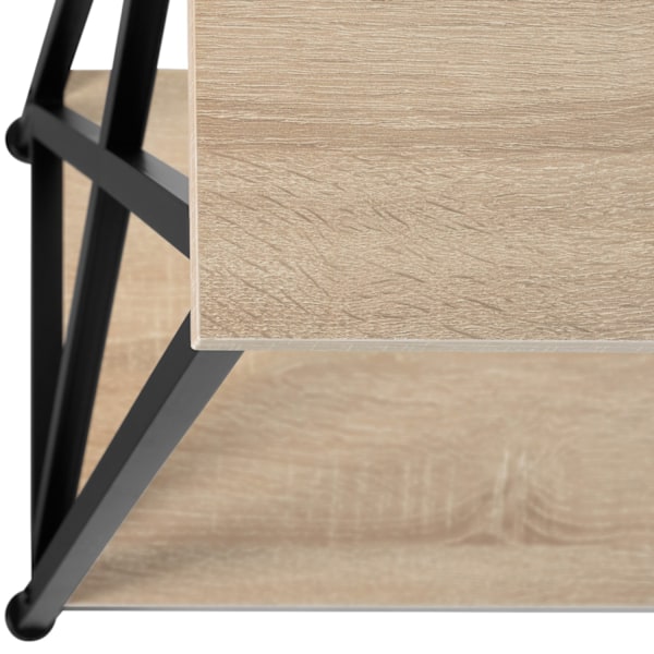 tectake Sidebord Tacoma 100x35x80,5cm -  Industrielt lyst træ, egetræ Sonoma Light brown