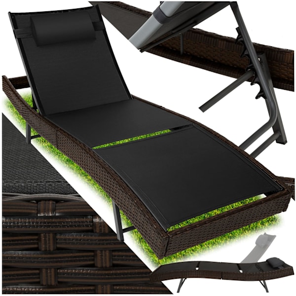 tectake Polyrattan solseng Moana -  brunmeleret Brown