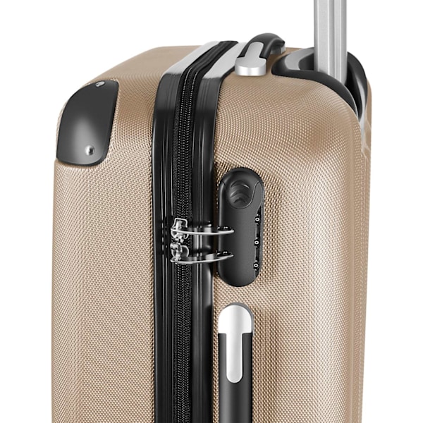 tectake Kuffertsæt hardcase -  champagnefarvet Champagne one size
