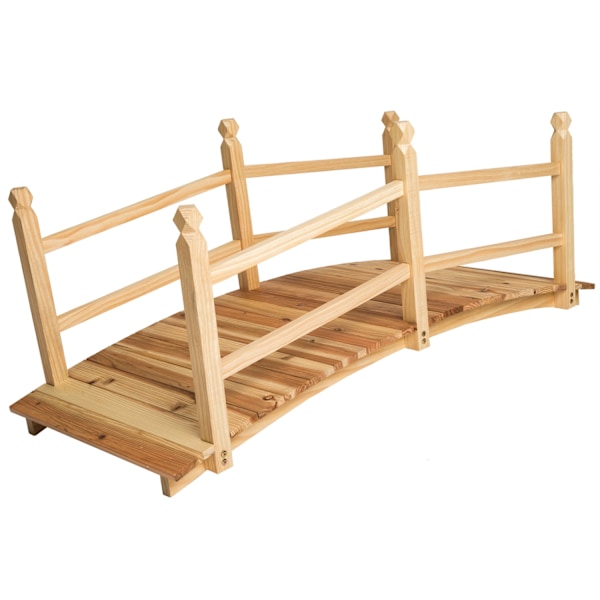 tectake Havebro af træ 137cm lang Brown