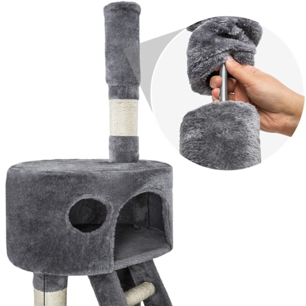 tectake Kradsetræ Hansi -  grå Grey