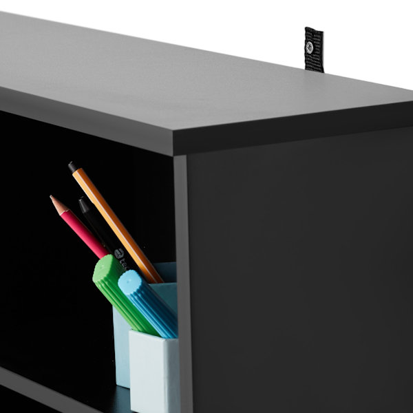 tectake Reol Stevie 105,5x19x136,5cm -  sort Black