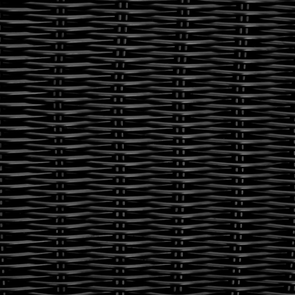 tectake Polyrattan havestol Treviso, træramme og polstring -  sort Black