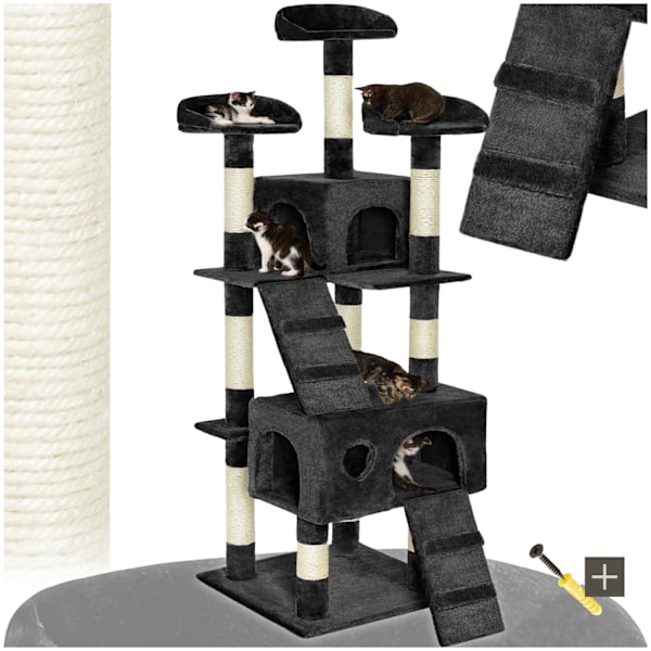 tectake Kradsetræ Mogli -  sort Black
