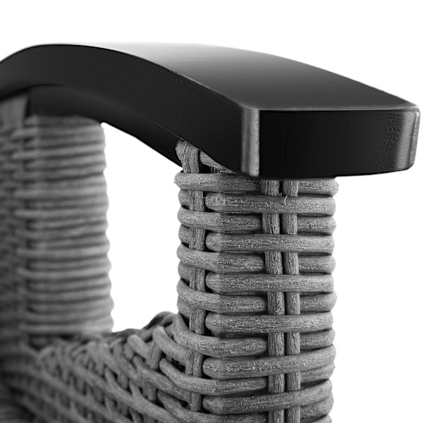 tectake Polyrattan havestol Rosarno -  grå Grey
