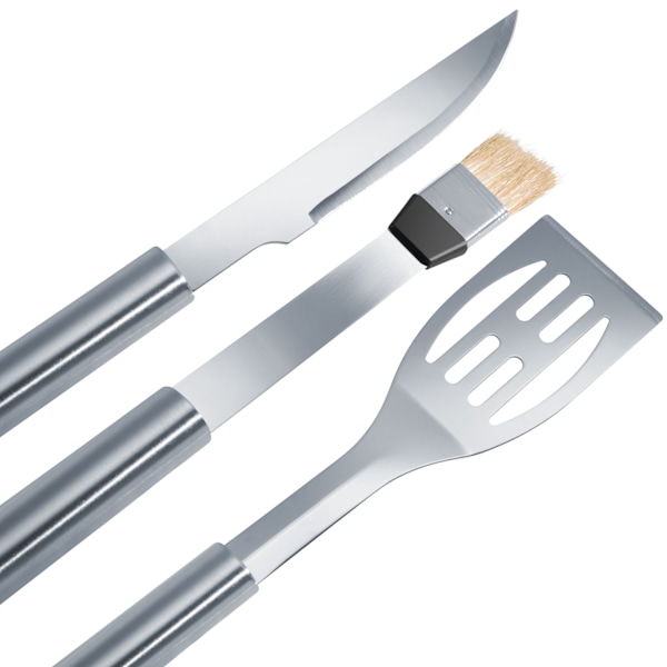 tectake Grillbestik 18 dele rustfrit stål Grey