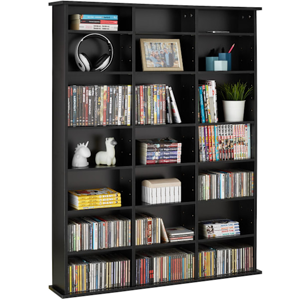 tectake Reol Stevie 105,5x19x136,5cm -  sort Black