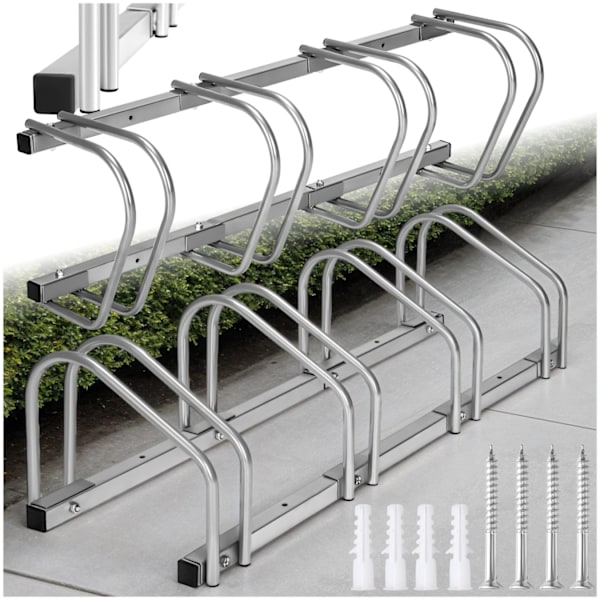 tectake Cykelstativ - 4 4 Silver