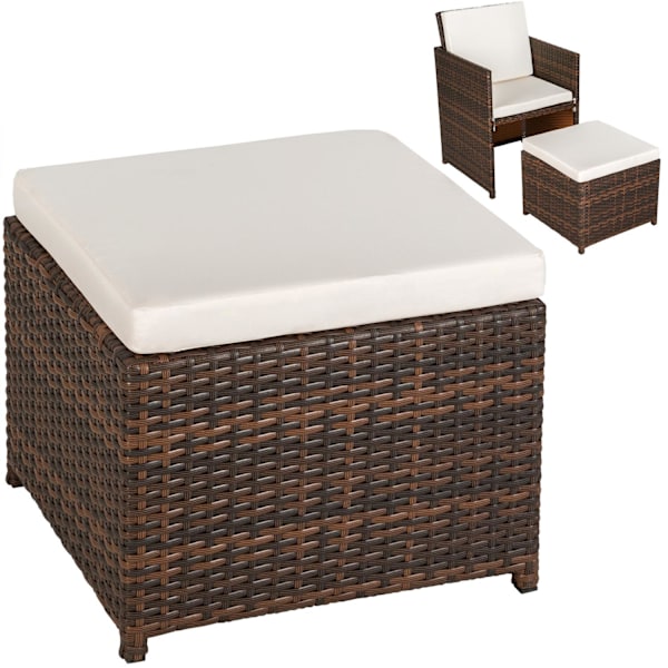 tectake Polyrattan havemøbelsæt Manhattan -  sort/brun Brown