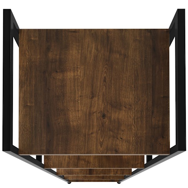 tectake Reol Manchester 47,5 x 34,5 x 151,5 cm -  Industrielt mørkt træ, rustikt Dark brown