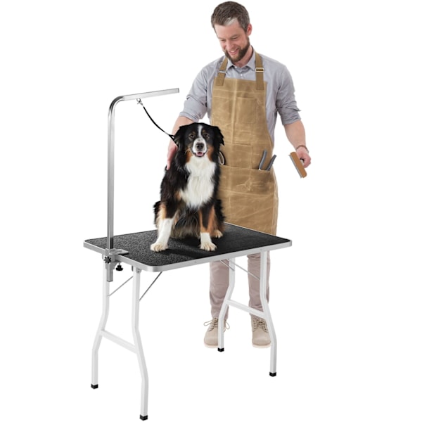 tectake Trimmebord med galge -  sort/hvid White