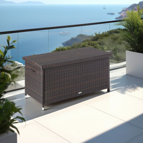 tectake Hyndeboks Kiruna, 270l -  brun Brown