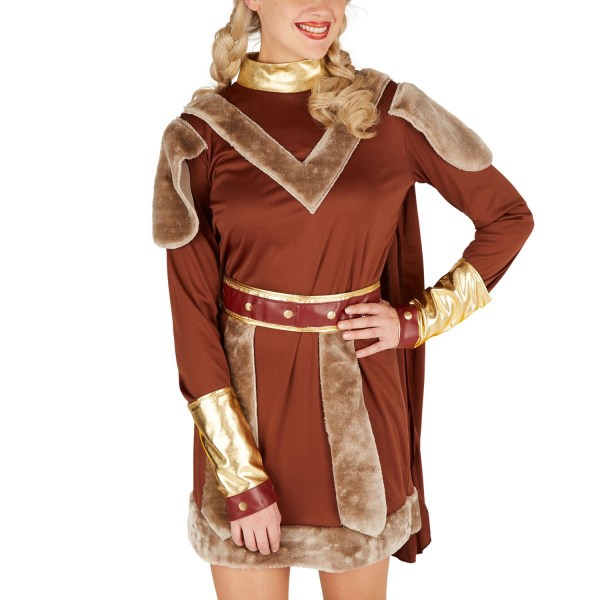 tectake Vikingehøvding kostume kvinde Brown M