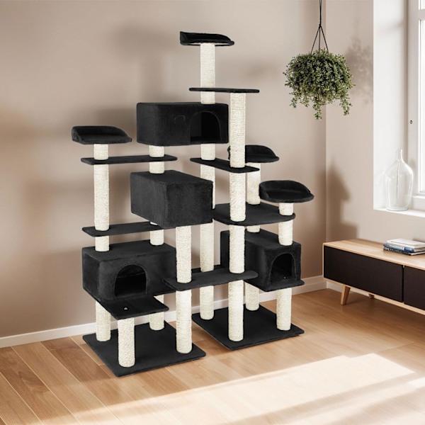 tectake Kradsetræ Entissar -  sort Black