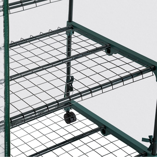 tectake Drivhus til altan 69x49x133cm Transparent