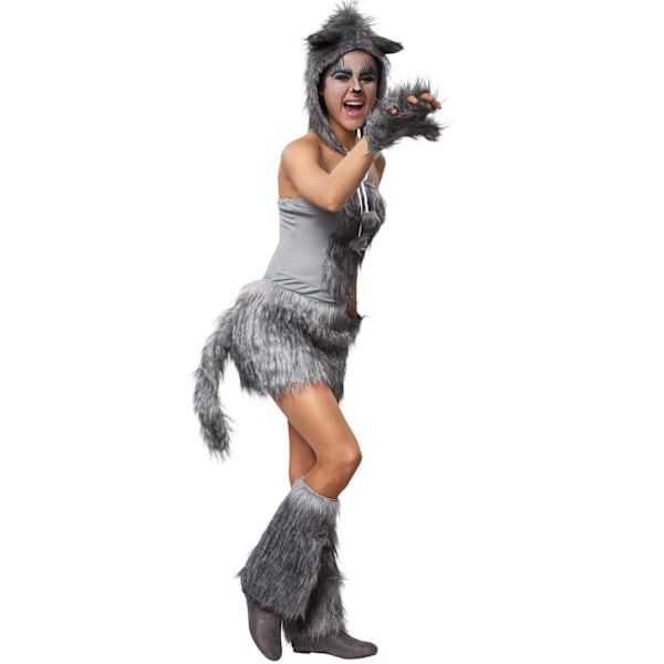 tectake Ulvekvinde kostume Grey XL