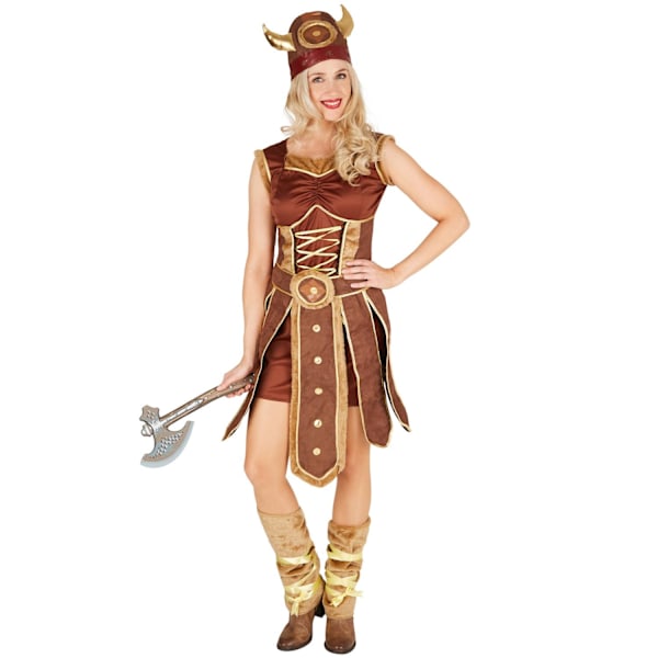 tectake Vikingekvinde kostume Brown M