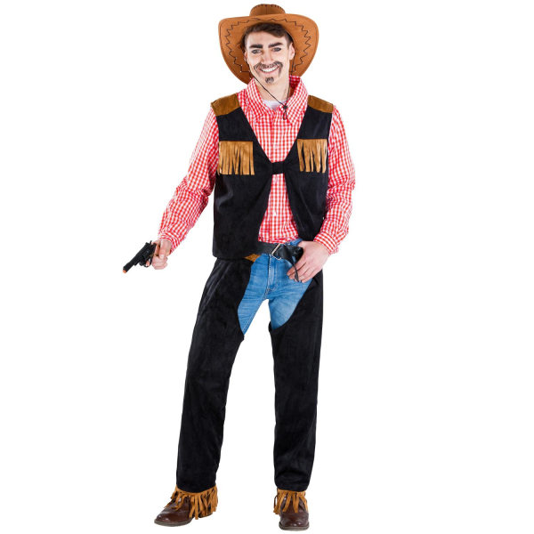 tectake Cowboy Matthew kostume Black M