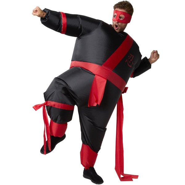 tectake Oppusteligt kostume Ninja Red