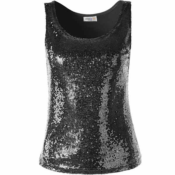 tectake Paillet-top sort Black M