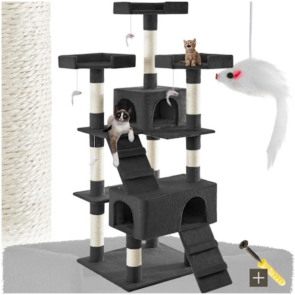 tectake Kradsetræ Barney -  sort Black