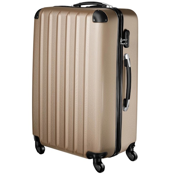 tectake Kuffertsæt hardcase -  champagnefarvet Champagne one size