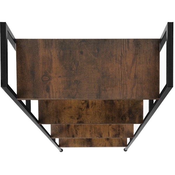 tectake Newcastle stigereol 57,5 x 35,5 x 139 cm -  Industrielt mørkt træ, rustikt Dark brown
