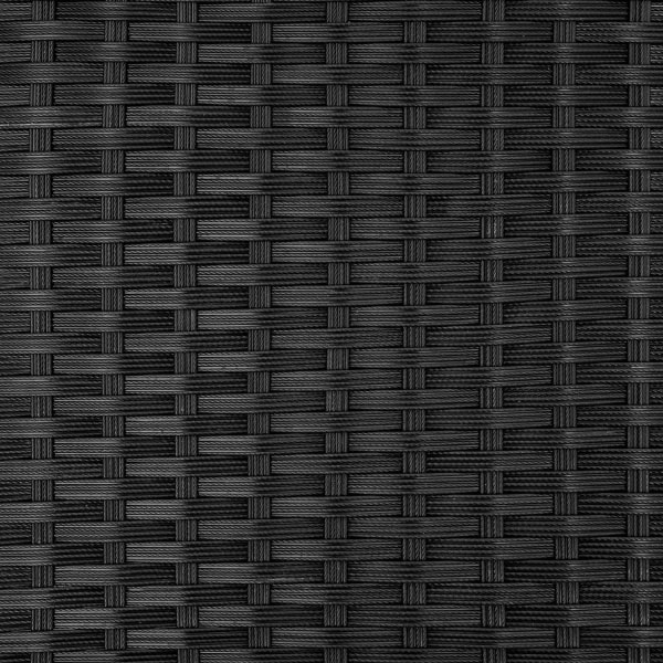 tectake Polyrattan havemøbelsæt Malaga med overtræk -  sort/grå Grey
