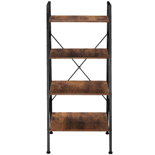 tectake Newcastle stigereol 57,5 x 35,5 x 139 cm -  Industrielt mørkt træ, rustikt Dark brown