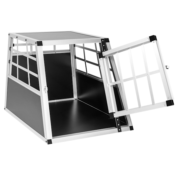 tectake Hundebur single med lige bagvæg - 54 x 69 x 50 cm 54 x 69 x 50 cm Black