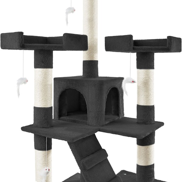 tectake Kradsetræ Barney -  sort Black