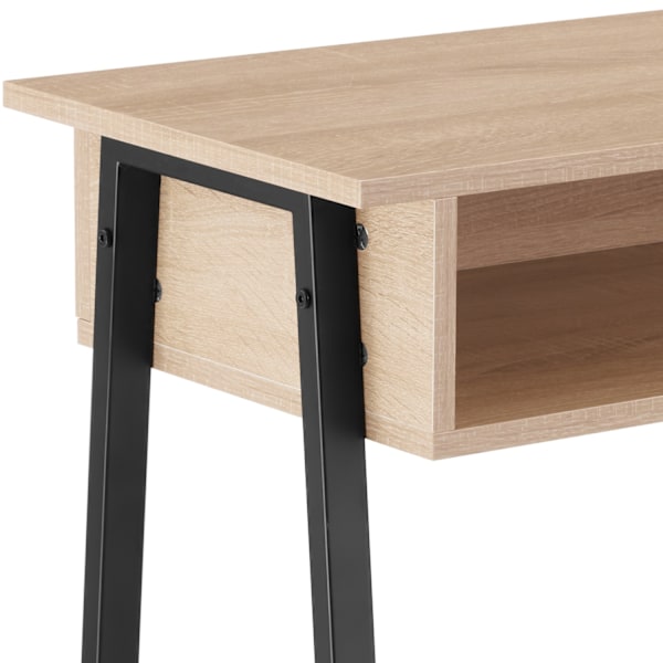 tectake Konsolbord Tralee 100x35x80,5cm -  Industrielt lyst træ, egetræ Sonoma Light brown