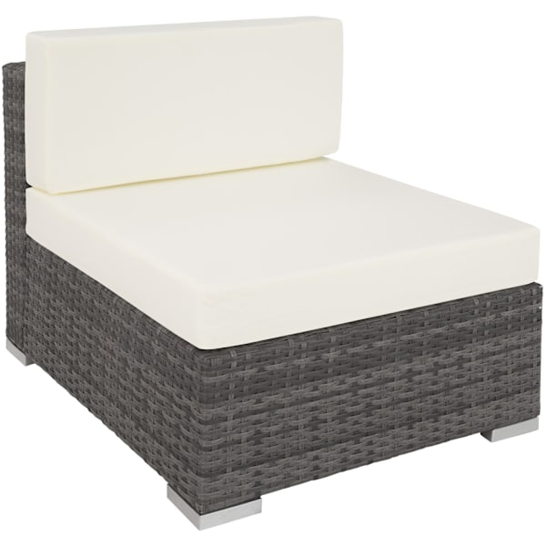 tectake Polyrattan loungesæt Marbella -  grå Grey