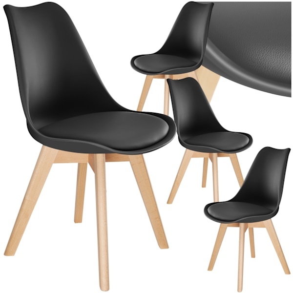 tectake Spisebordsstole Friederike -  sort Black