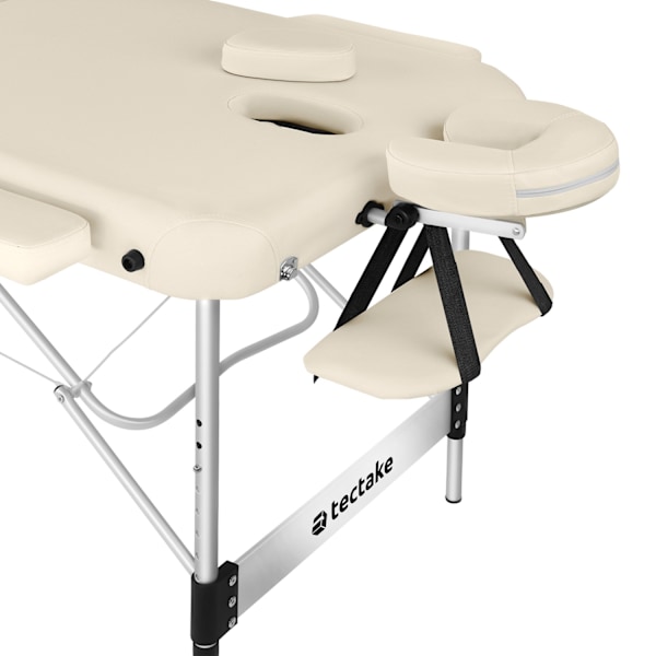 tectake 3 zoners massagebriks Phuket, bæretaske, aluminiumsramme -  beige Beige