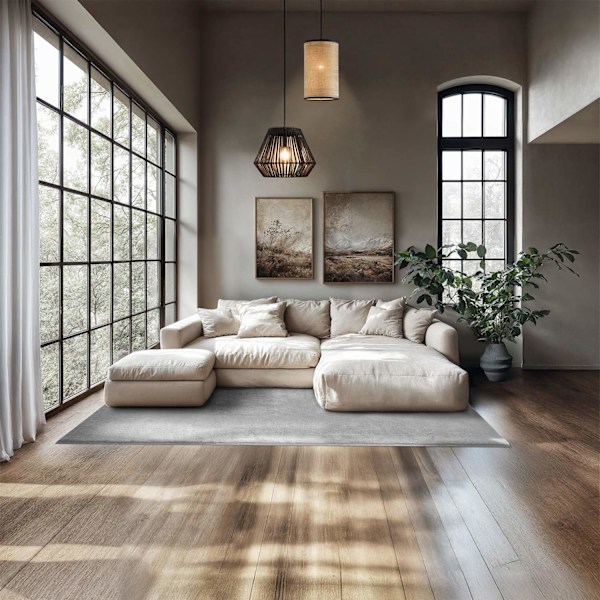 Kortluvet tæppe Soft Zone - grå,140 x 200 cm Grey