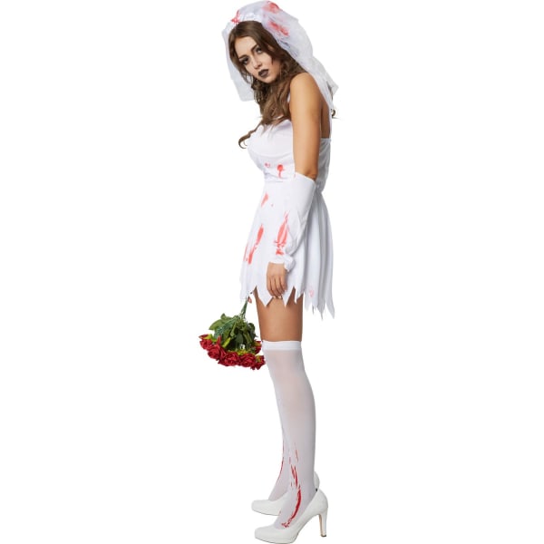 tectake Halloween brud kostume White S