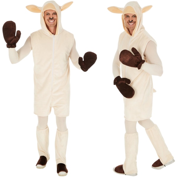 tectake Unisex kostume Får Beige M