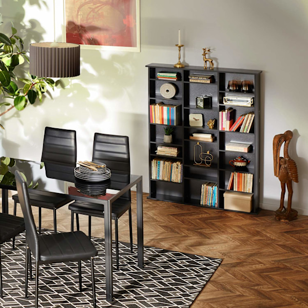 tectake Reol Stevie 105,5x19x136,5cm -  sort Black