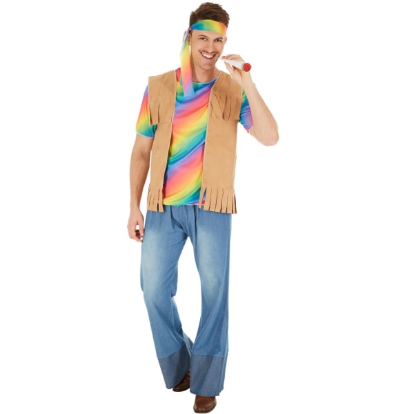 tectake Hippie Peace kostume MultiColor XL