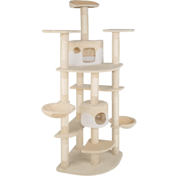 tectake Kradsetræ Fippi -  beige/hvid White