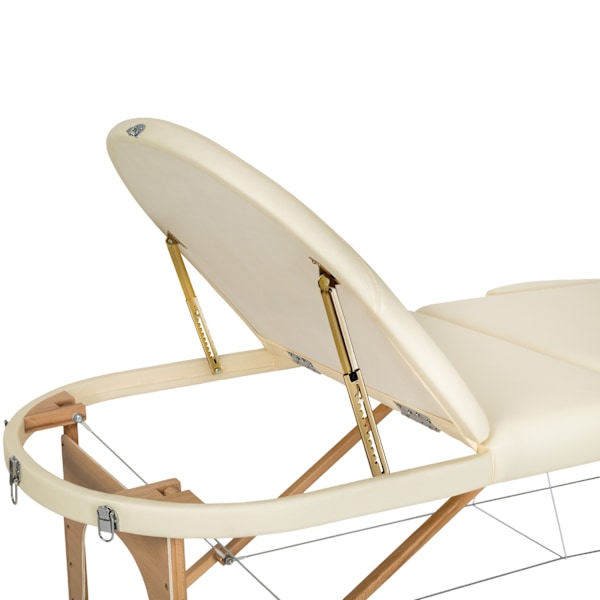 tectake Massagebriks oval med 3 zoner, 5cm polstring + ruller -  beige Beige