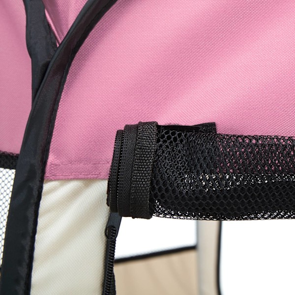 tectake Hvalpegård i polyester -  lyserød Light pink