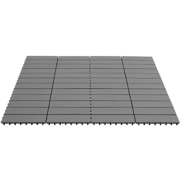 tectake Sæt terrassebrædder Tegulas -  grå Grey