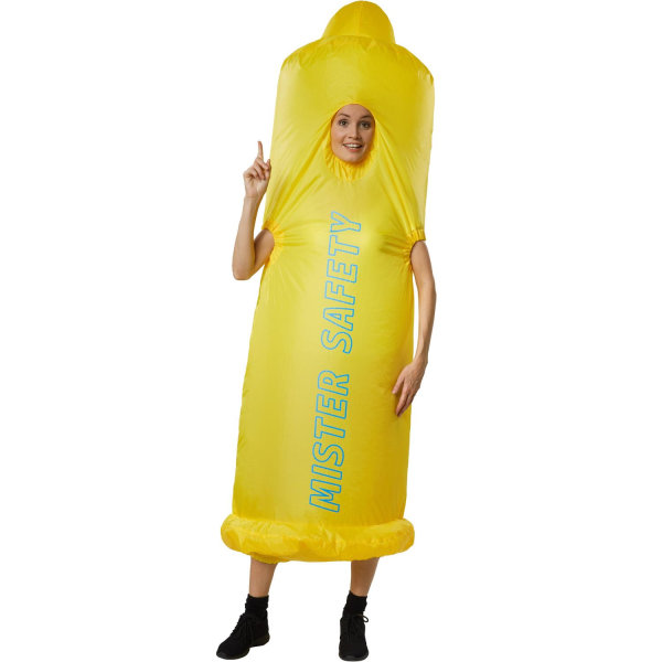 tectake Oppusteligt kostume Kondom Yellow