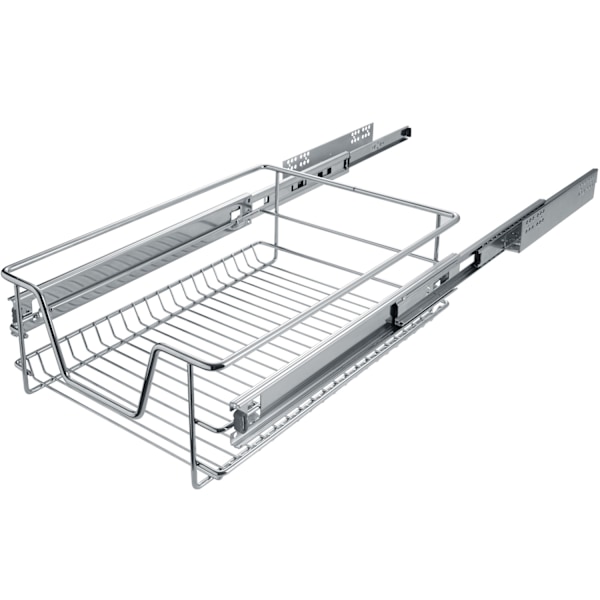 tectake Trådkurve, sæt med 4 stk. til køkken- og soveværelsesskabe - 40 cm 40 cm Grey