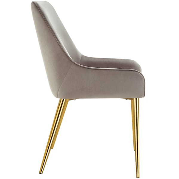 tectake Spisebordsstol Avane, velour, bæreevne 120 kg -  taupe taupe