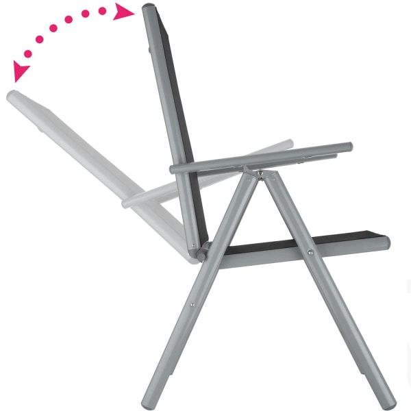 tectake Aluminium havemøbler 6+1 -  lysegrå Light grey