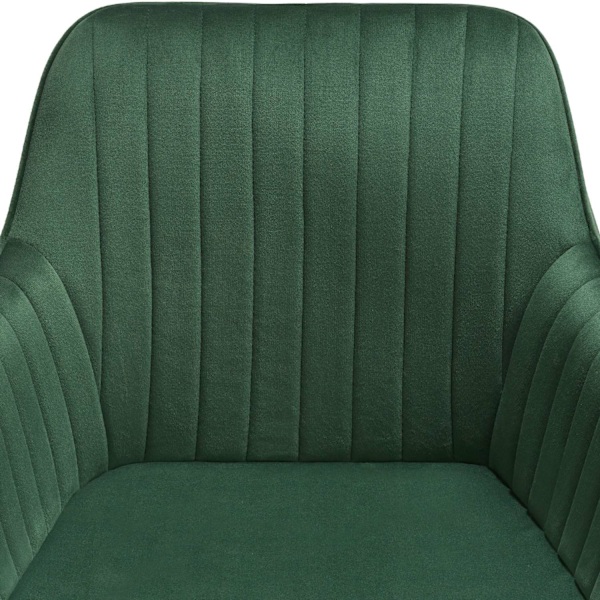 tectake Stol Marilyn, velour, quiltet -  mørkegrøn/guld Dark green